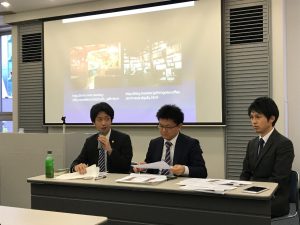 （左：河合哲志弁護士、中央：飯田明弘弁護士、右：家田真吾弁護士）